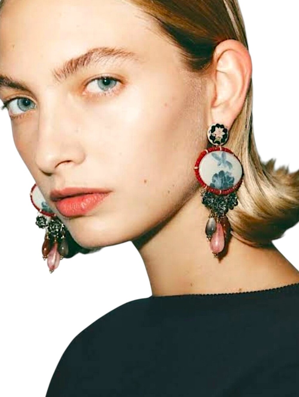 ZARA Resin Stone Charm Earrings